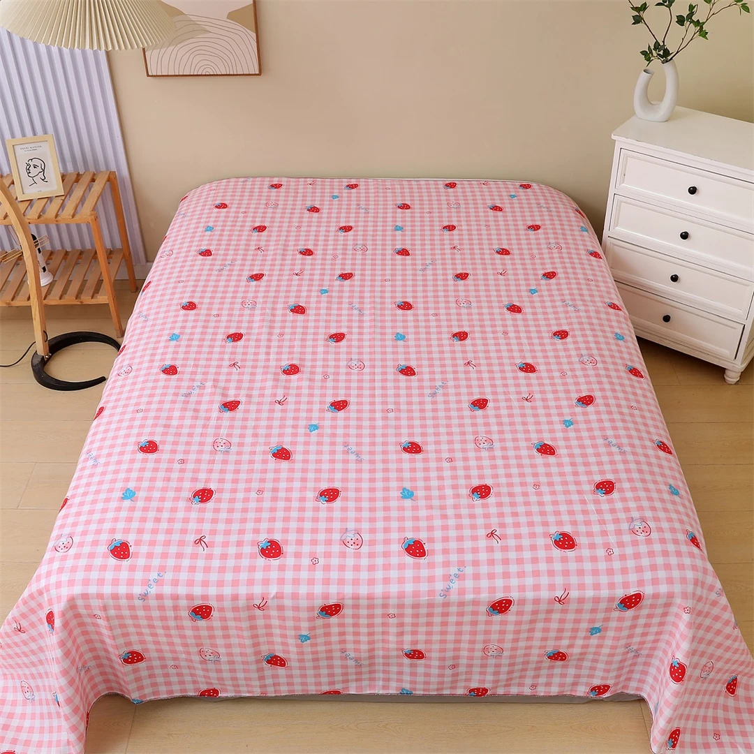 斜纹棉床单单件四季通用加大双人床单男女家用柔软亲肤宿舍被单