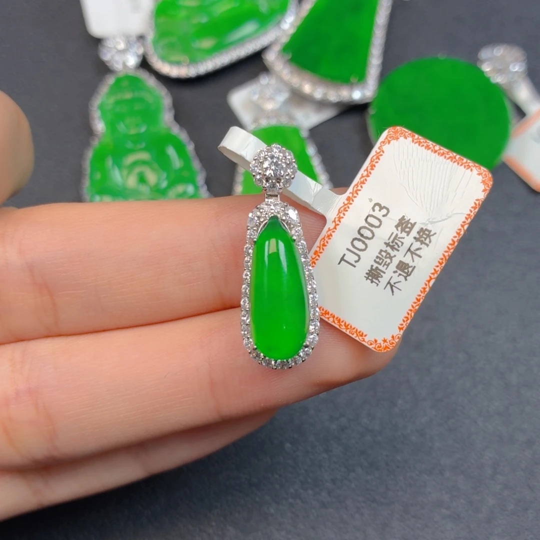 翡翠银S925镶嵌戒指