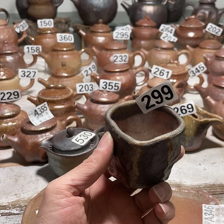 纯手工捏制柴茶具