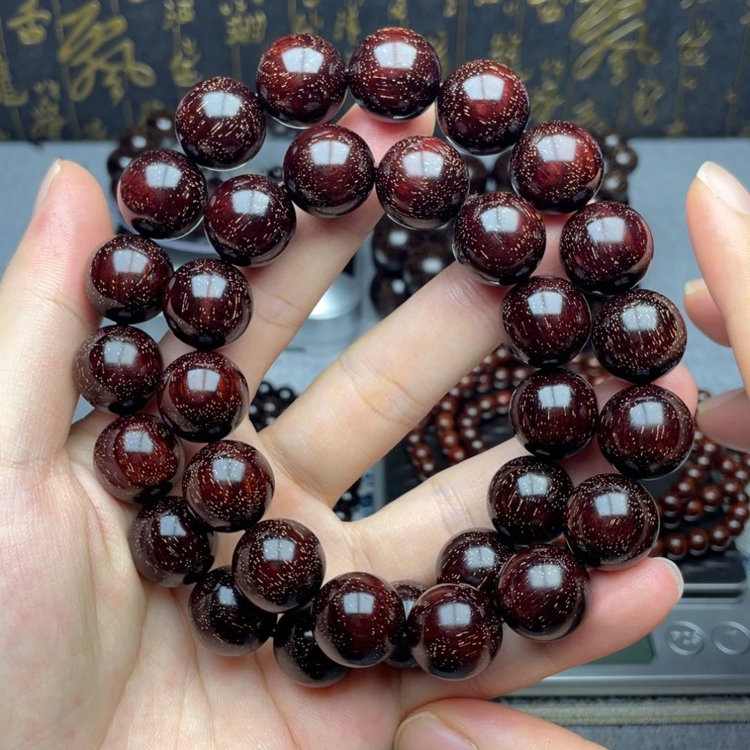 檀香紫檀（小叶紫檀）1.5 30颗 双圈 高油密 多金星