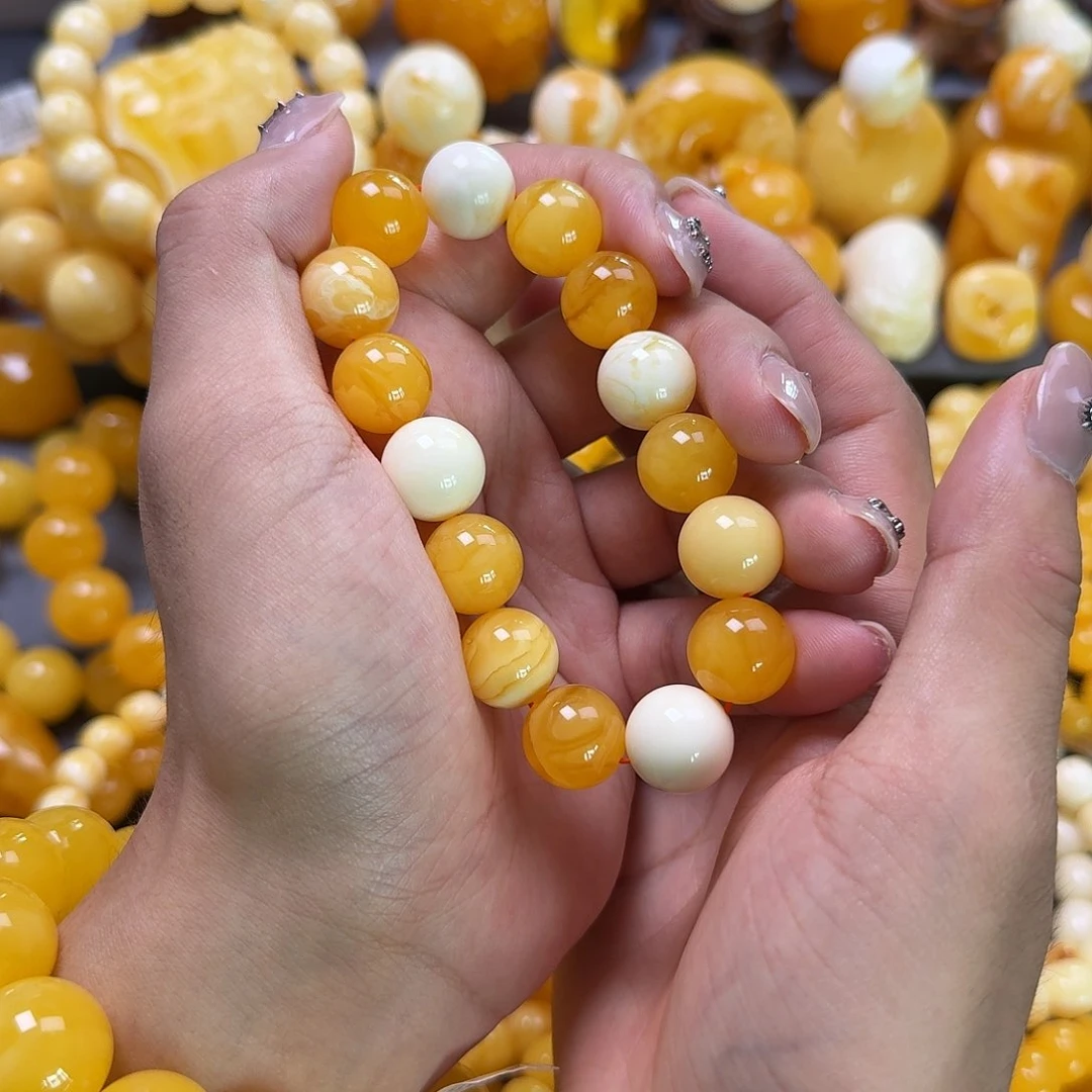 未镶嵌蜜蜡珠宝奇石14mm