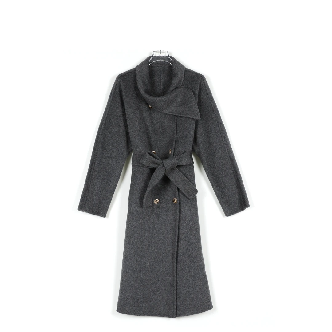 【千屿Sheila】爱丽丝长款！名媛系带长款腰带外套大衣YC 8902