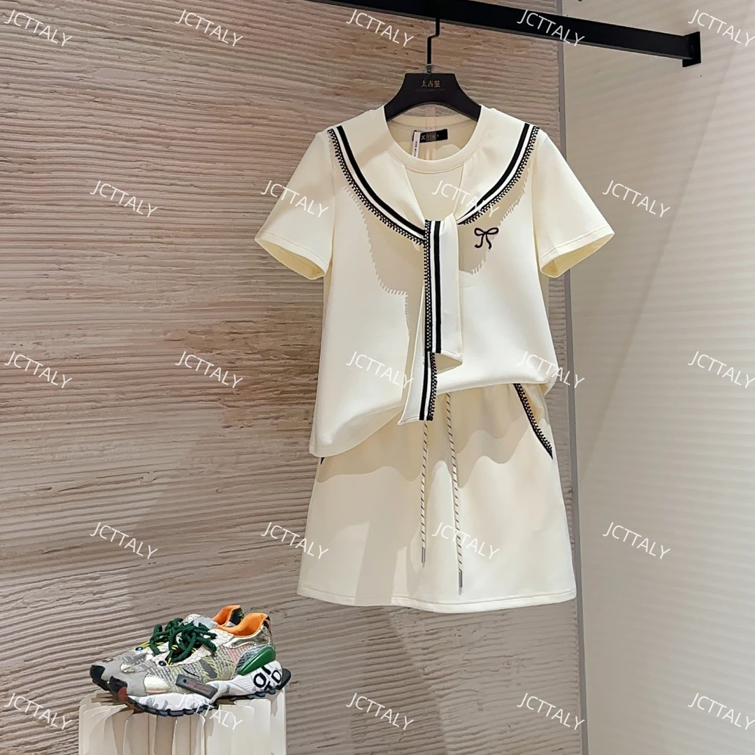 【宠粉价】夏季新款时尚简约蝴蝶结休闲百搭套装TZ-168