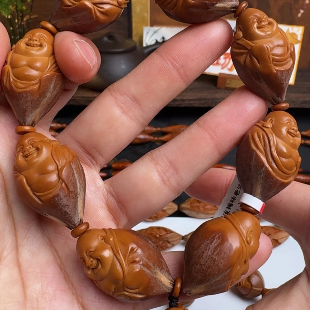 橄榄核手串/手链紫皮八宝弥勒