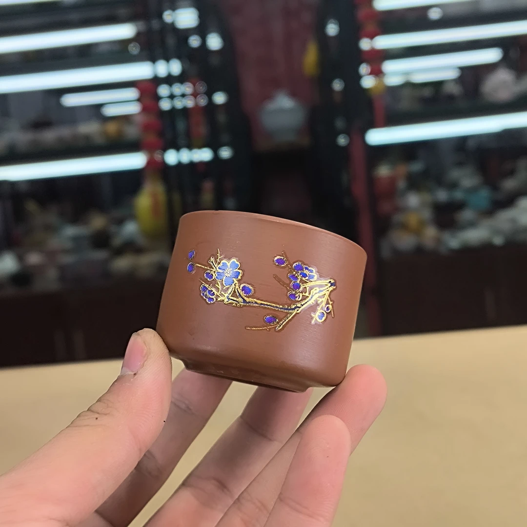 德化云仓   红泥喜上眉梢变色主人杯茶杯品茗杯-5393