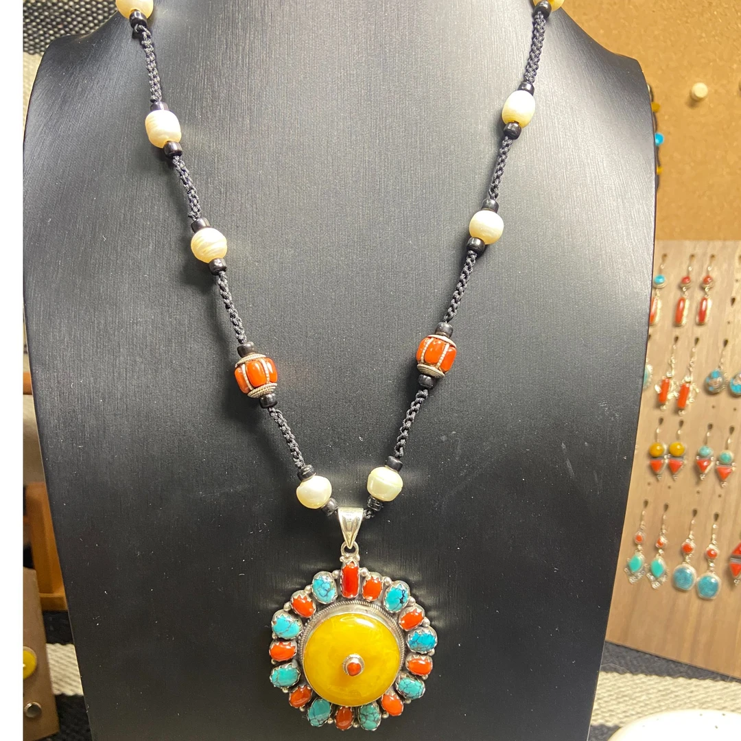 吊坠925银 925银吊坠 尼泊尔蜡蜡精工吊坠 一树一菩提