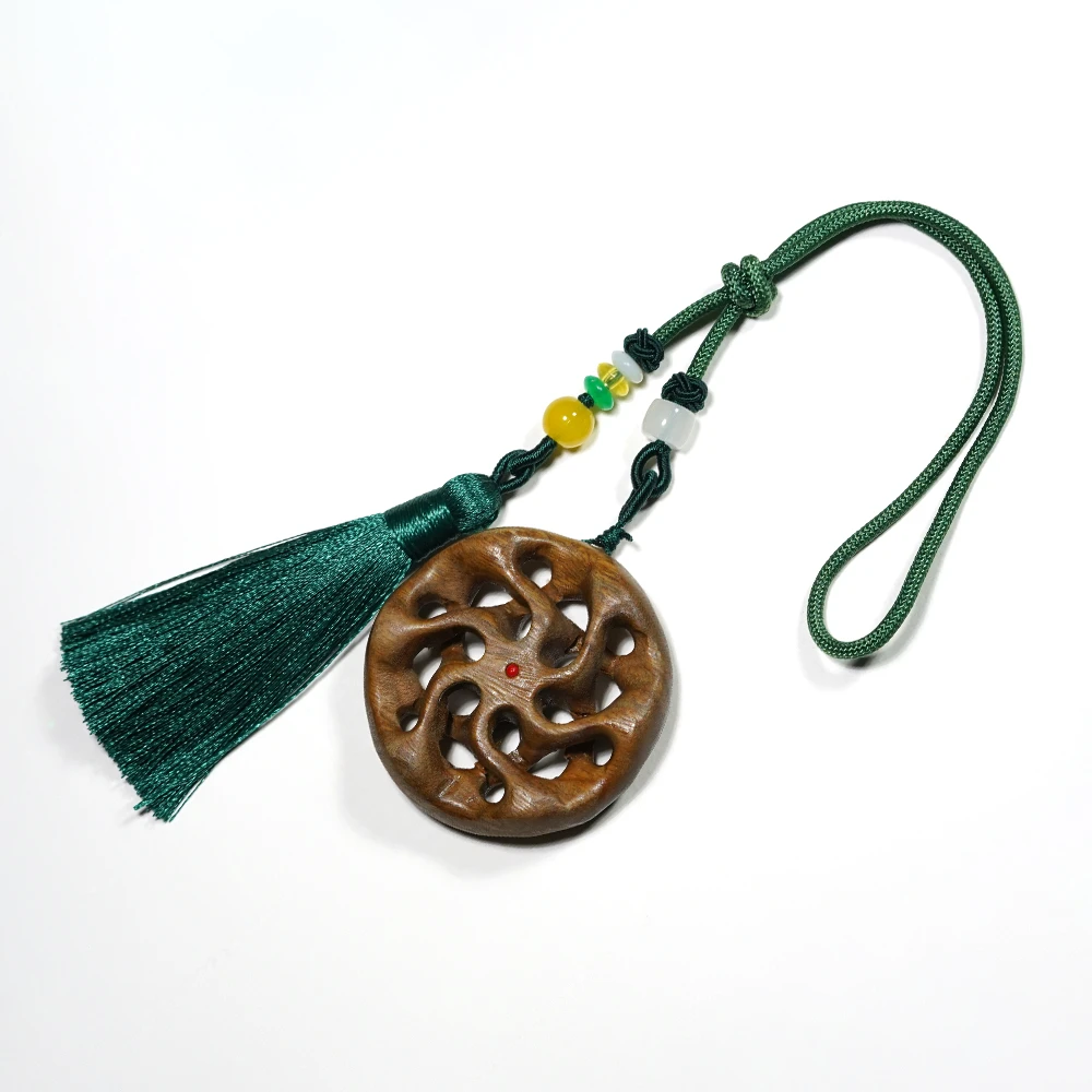 【绿檀包挂】扭转乾坤圆牌挂件车挂包挂Q1
