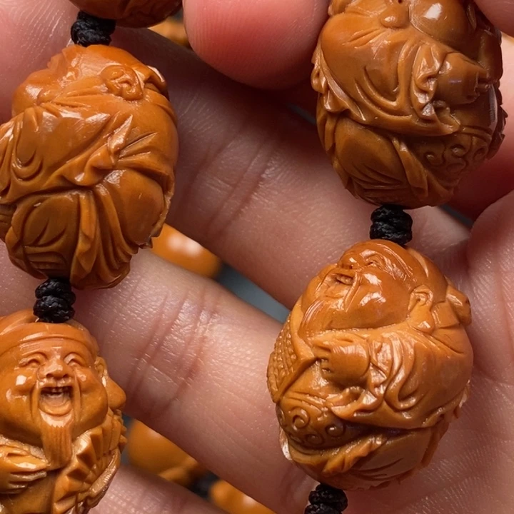 闲***鹤橄榄核手串/手链八方来财