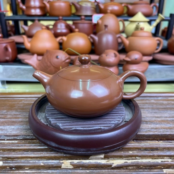 【杮柿如意+容天】潮州手拉壶本土原矿朱泥全手工工夫茶壶