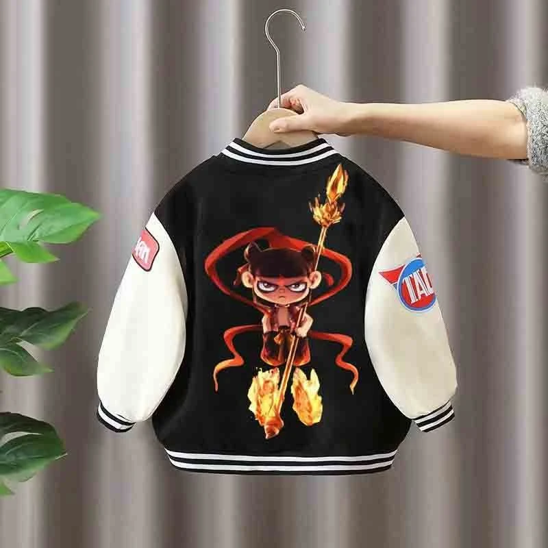 哪吒衣服男童外套2025新款儿童春秋装棒球服男孩秋季开衫卫衣外套