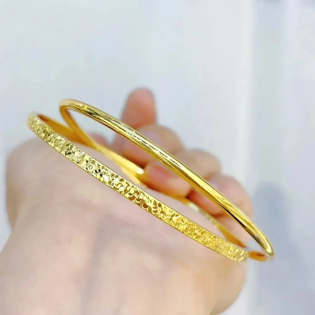 【矿金手作】 碎冰冰双环手镯 时尚精美轻奢