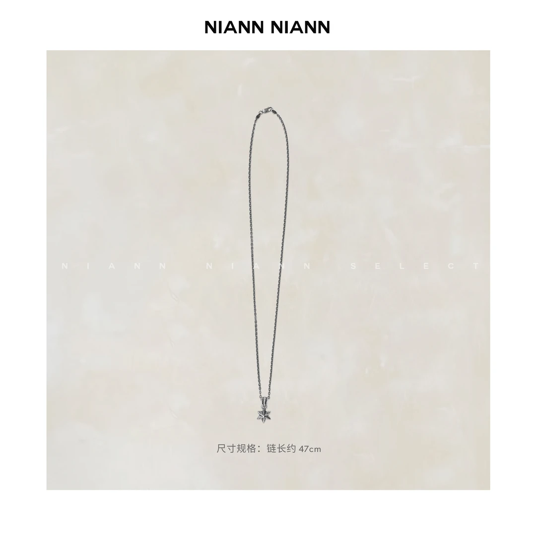 坠链均925银 NiannNiann 高级感时尚搭配复古六芒星项链15486