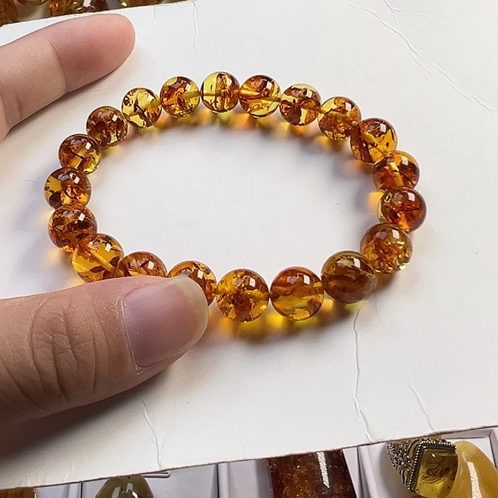 未镶嵌项圈琥珀（花珀）宇