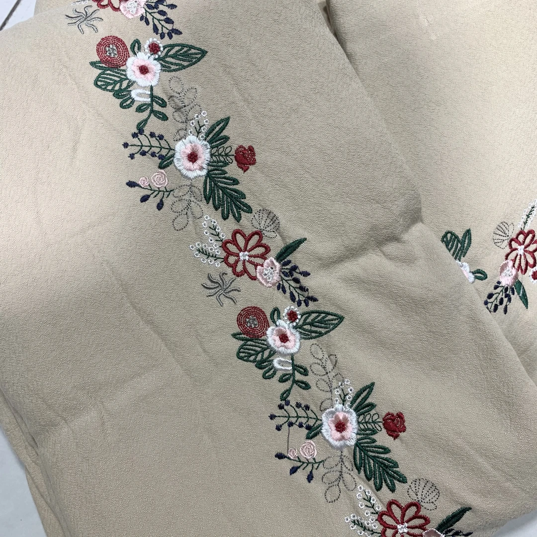 《鲁恬床品》满庭芳菲 汉麻刺绣绣花款高品质双人被套
