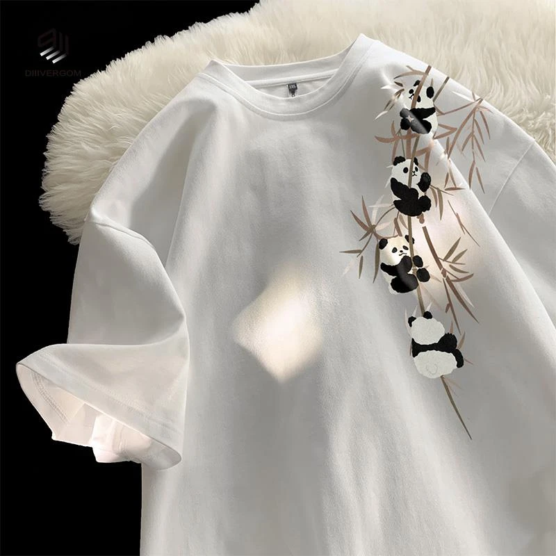 DIIIVERGOM短袖T恤男士男生男装大码夏季新款印花潮牌潮流宽松t恤