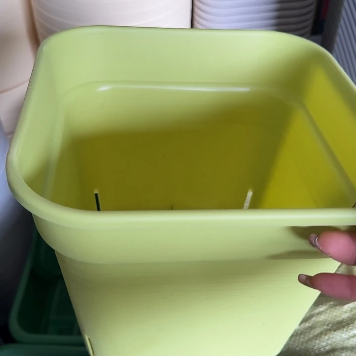 新款方盆口径25果绿无托5个