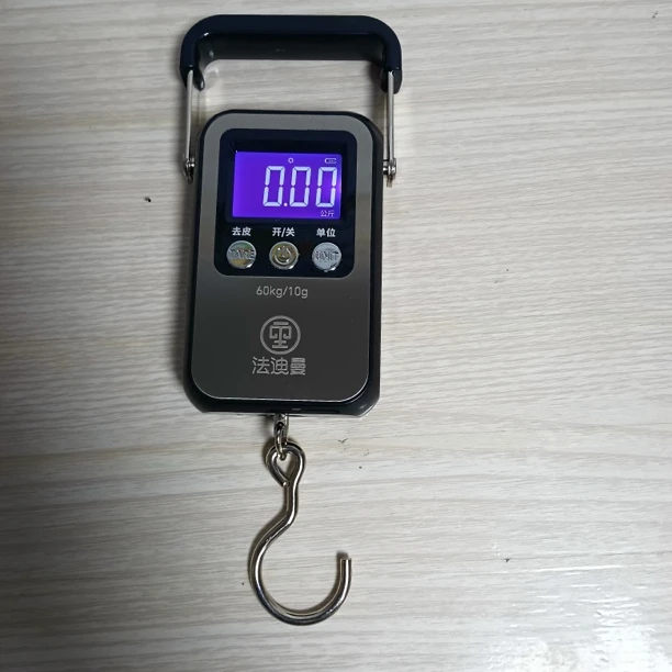 手提60公斤电子秤防水家用高精度小型便携式称重称鱼器