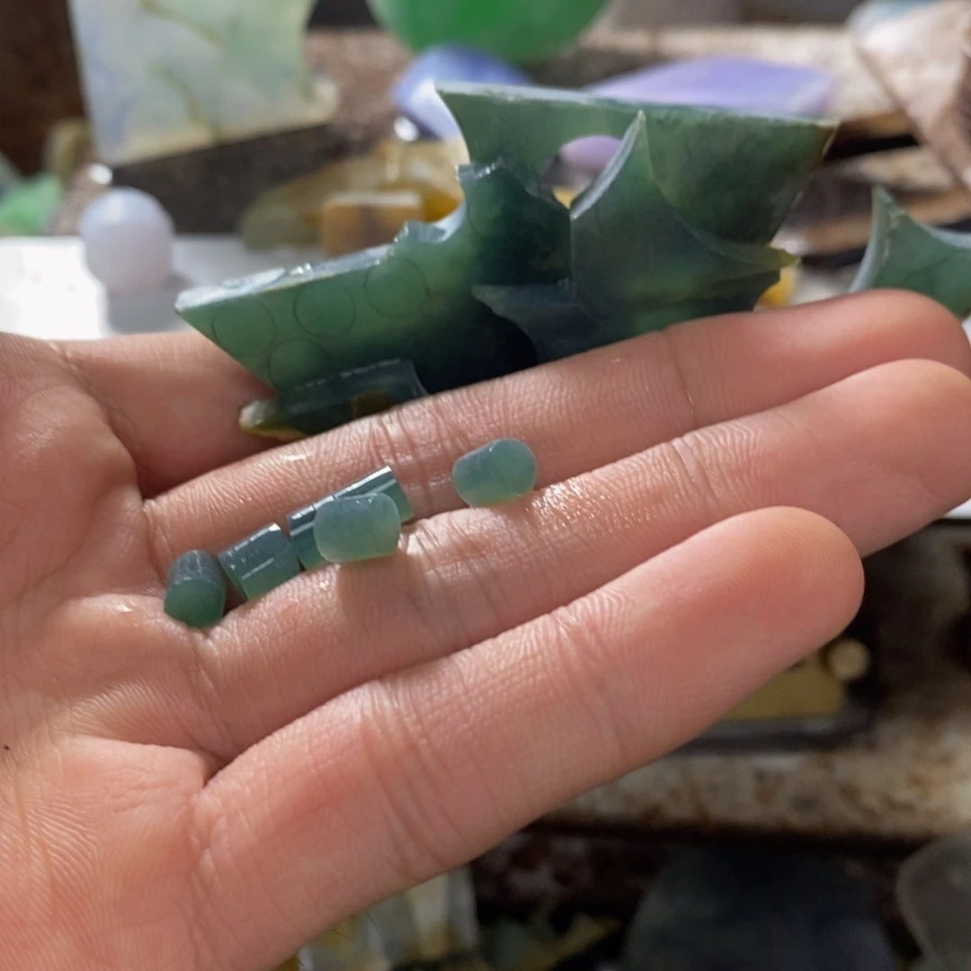 ❥***e翡翠未镶嵌挂件定制20个圆珠