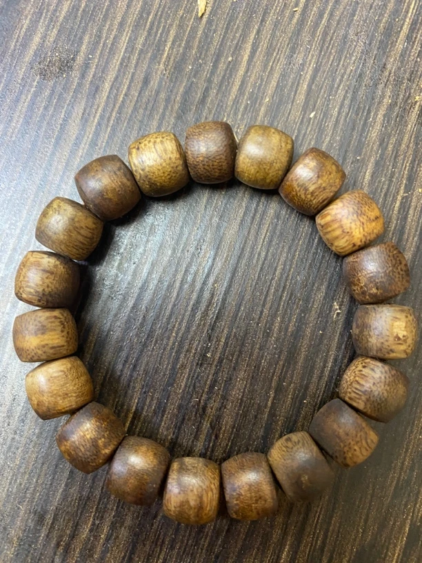 绿奇楠沉香鼓珠单圈卡1.0