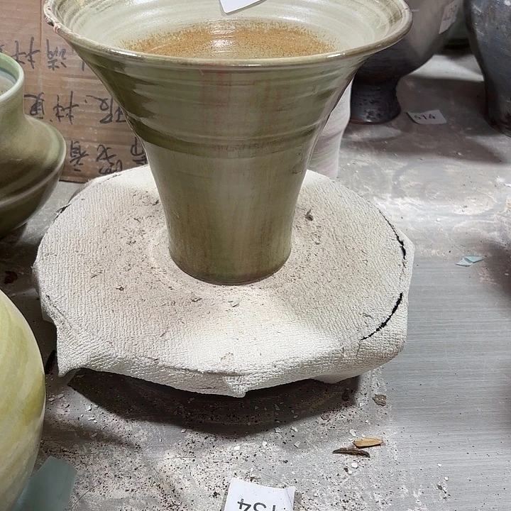 陶摆件高17，外口21，瑕疵处理，462，有孔