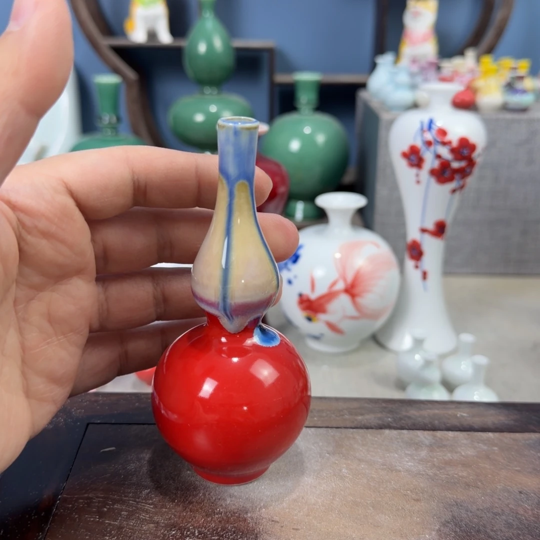 陶瓷手工小花器摆件