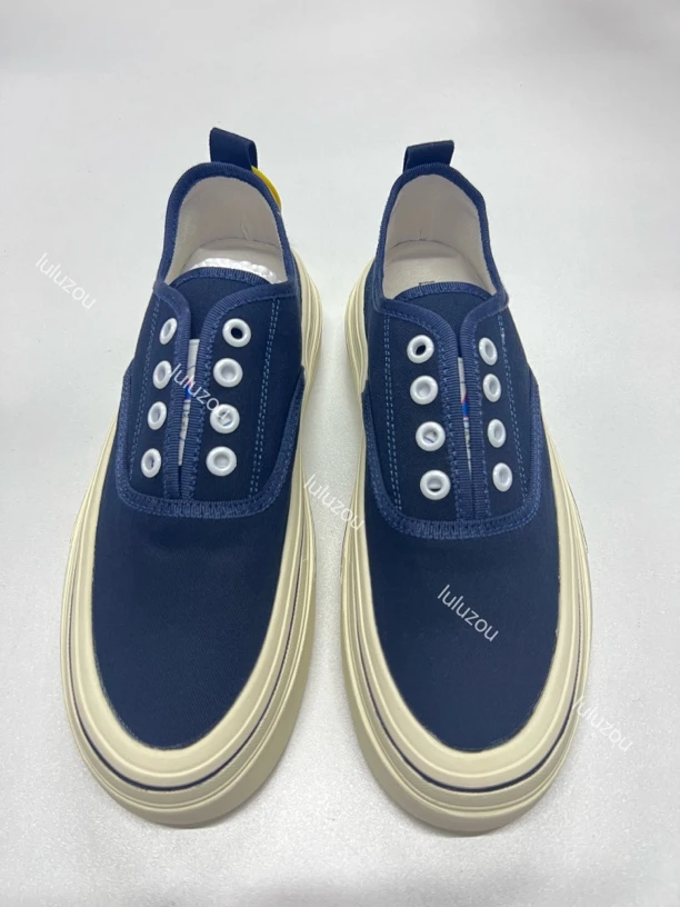 luluzou内里真皮帆布鞋10621