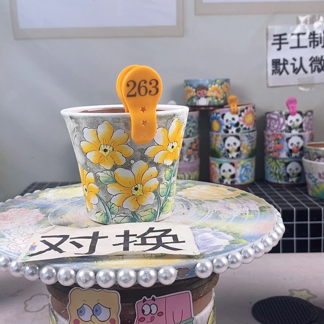 红泥花盆风***、红陶手绘花盆