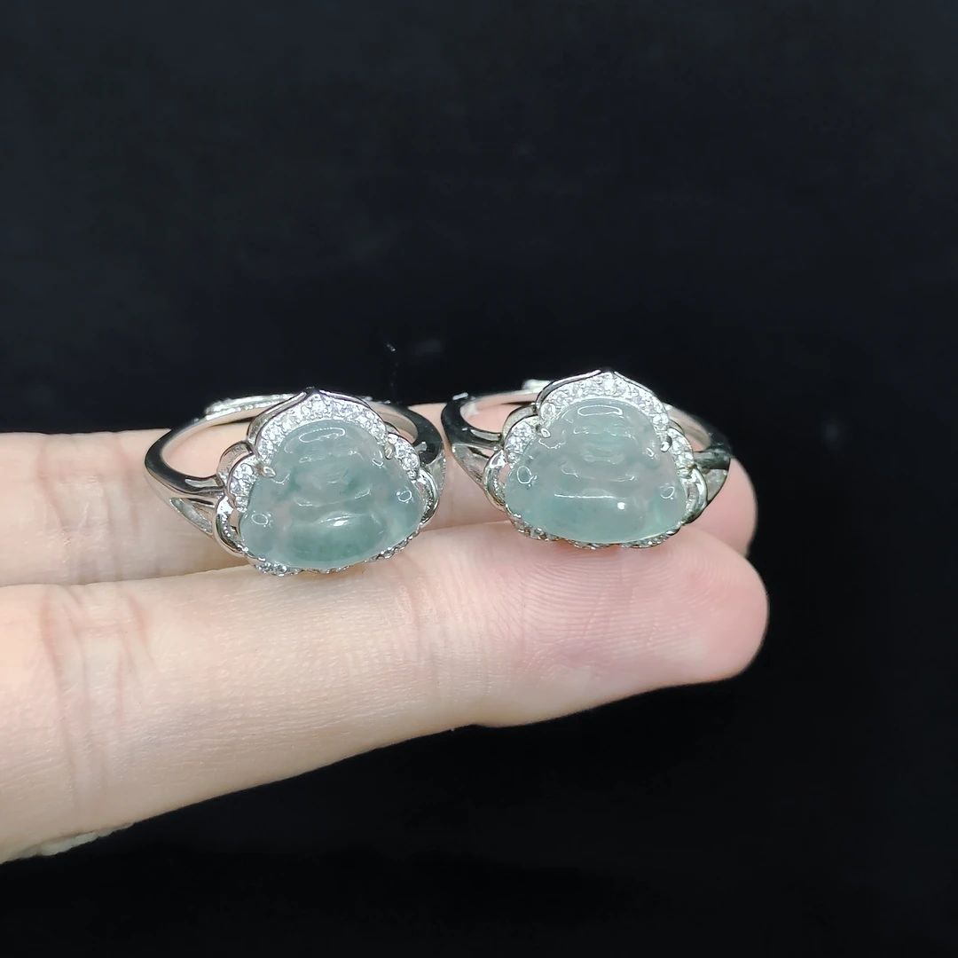 【李想精选】翡翠佛公戒指4026RL【多样性发其一】约10-12-2mm