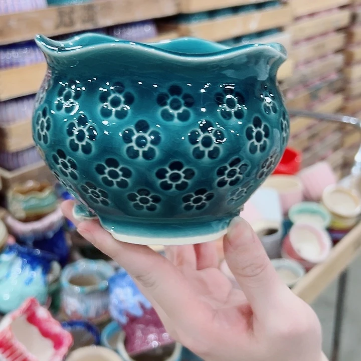 有孔，满10元发货多肉陶瓷花盆