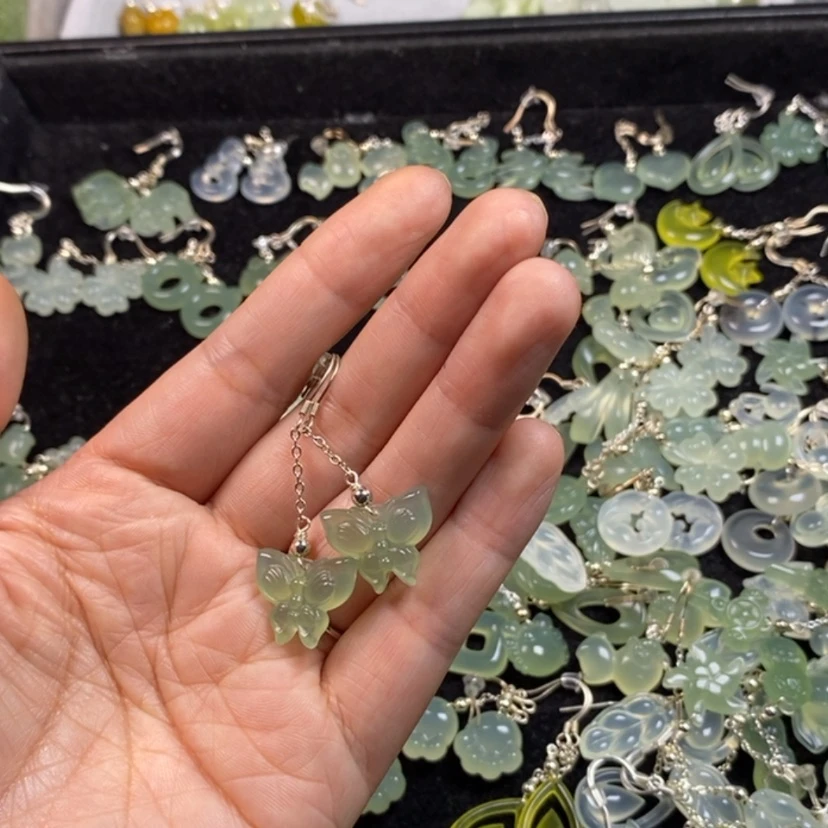 【闪购商品】未镶嵌蛇纹石玉挂件耳饰耳环项链