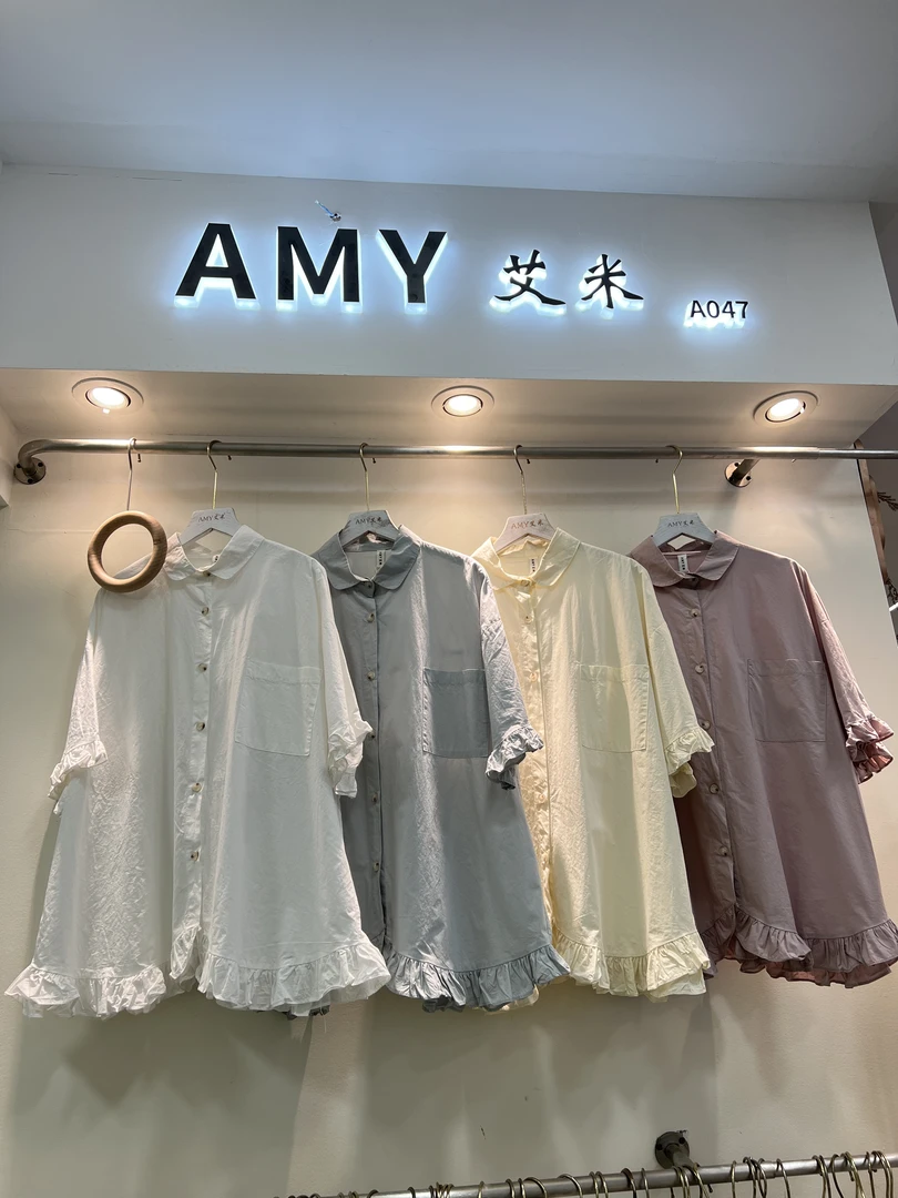 米多多 AIMI#2794#时尚潮流木耳边衬衫 kc