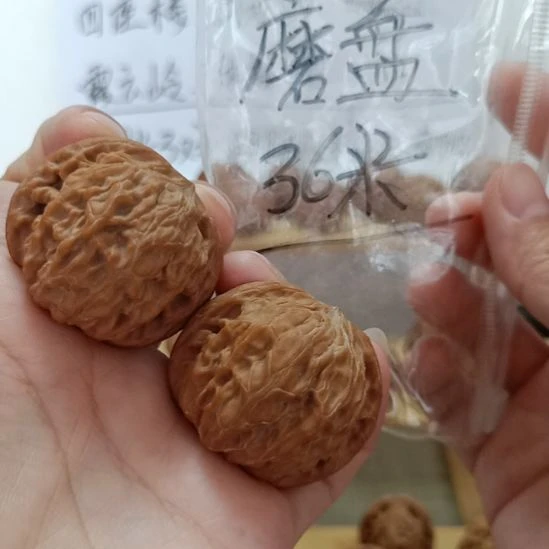 文玩核桃把件磨盘