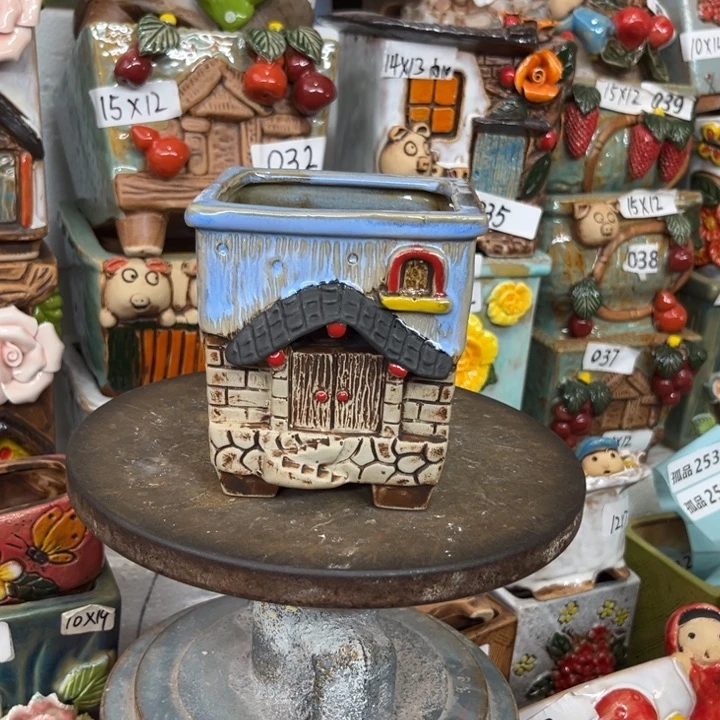 紫砂花盆粗陶材质多肉花盆