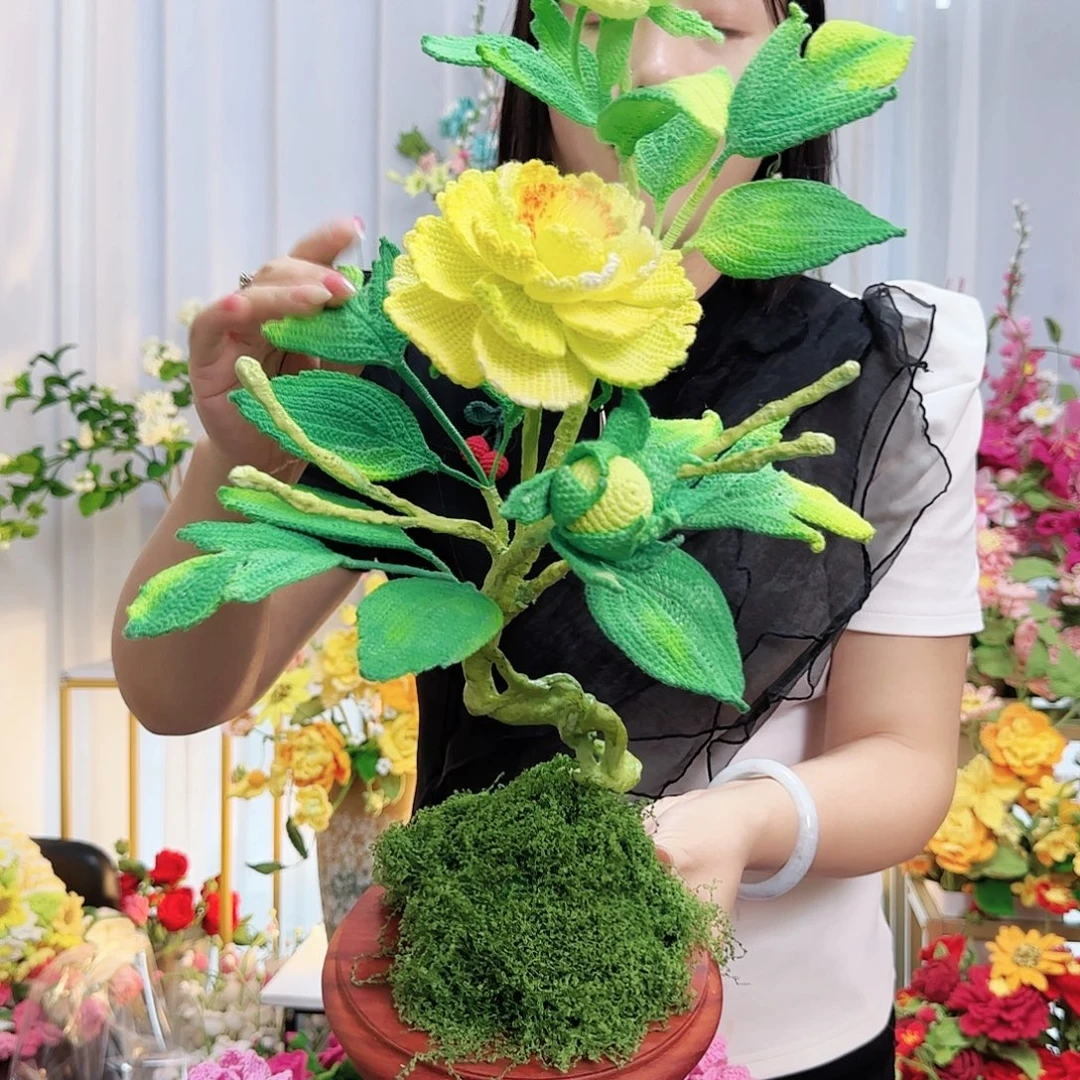 莱赛尔纤维棉手工制作绣线牡丹