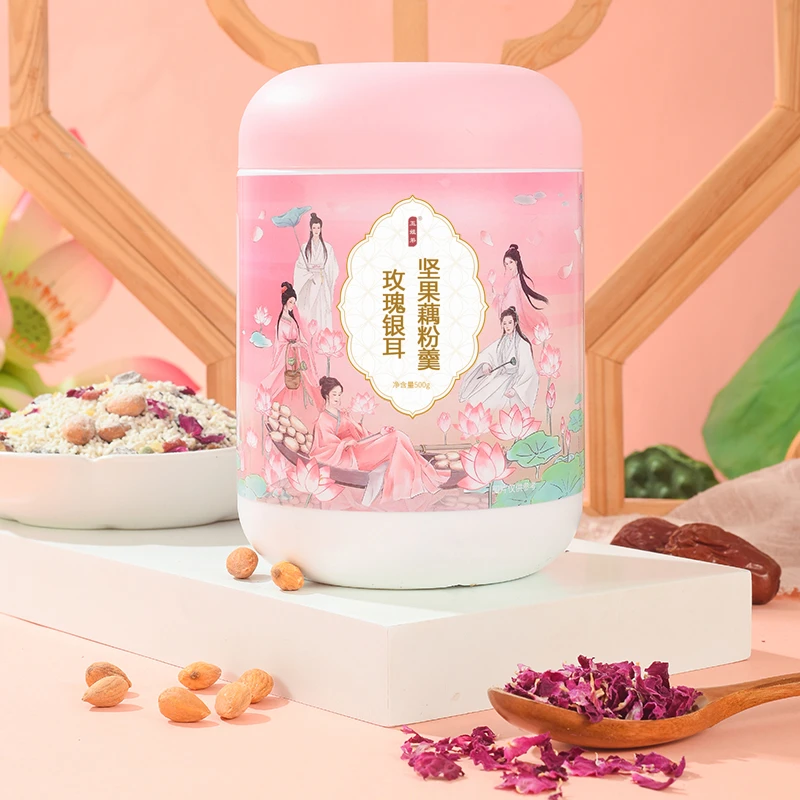 五姐弟玫瑰坚果藕粉羹四桶福利组合