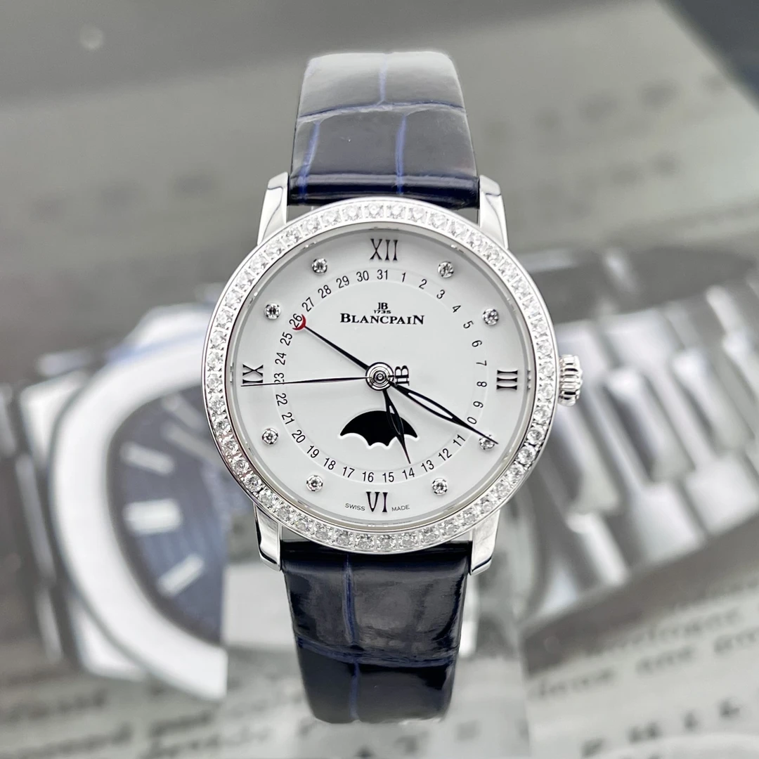 99新 宝珀 21年全套 33mm 6126-4628-55b 精钢 原镶钻