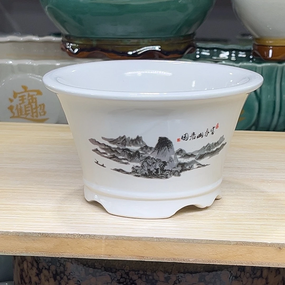 陶瓷绿植多肉微瑕花盆口径15*9