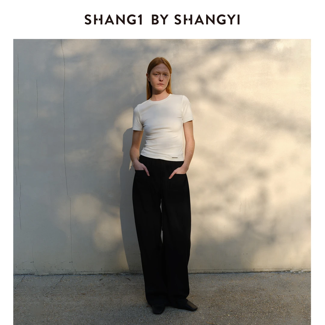 SHANG1 BY SHANG YI圆领修身短T S25AT01