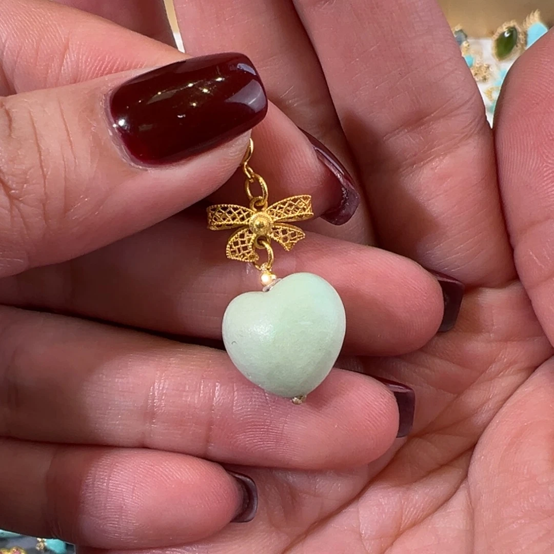 绿松石配件18K金镶嵌配件