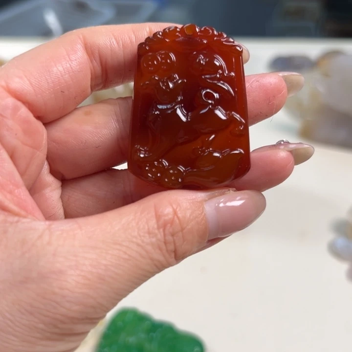 玛瑙/玉髓吊坠(不含链)未镶嵌