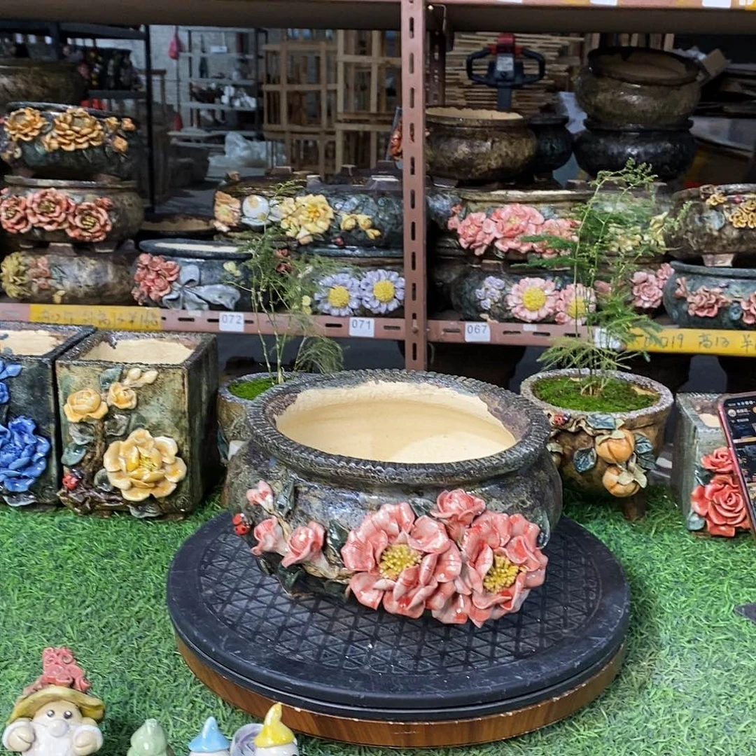 红陶青藤花器多肉花盆