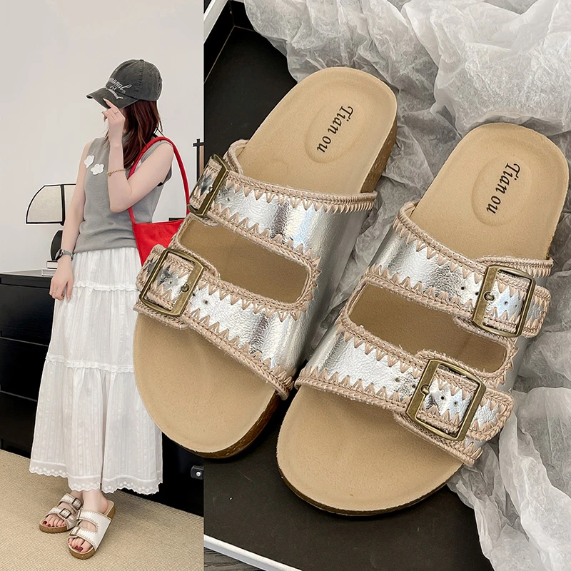 网红时尚百搭夏季外穿厚底凉拖鞋平底网红时尚百搭夏季外穿厚底