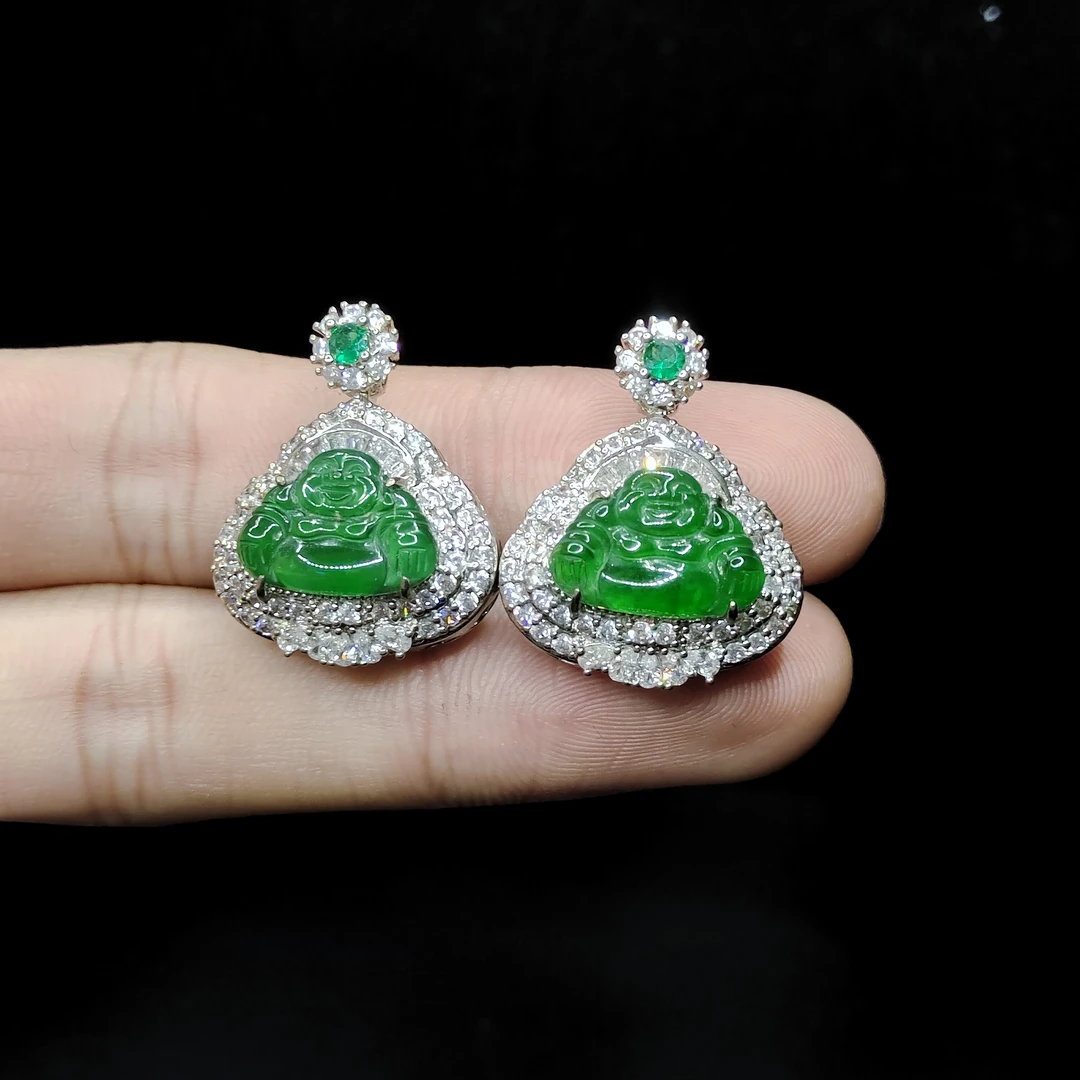 【老三珠宝】翡翠佛公吊坠赠链TC1【多样性发其一】约9-13mm