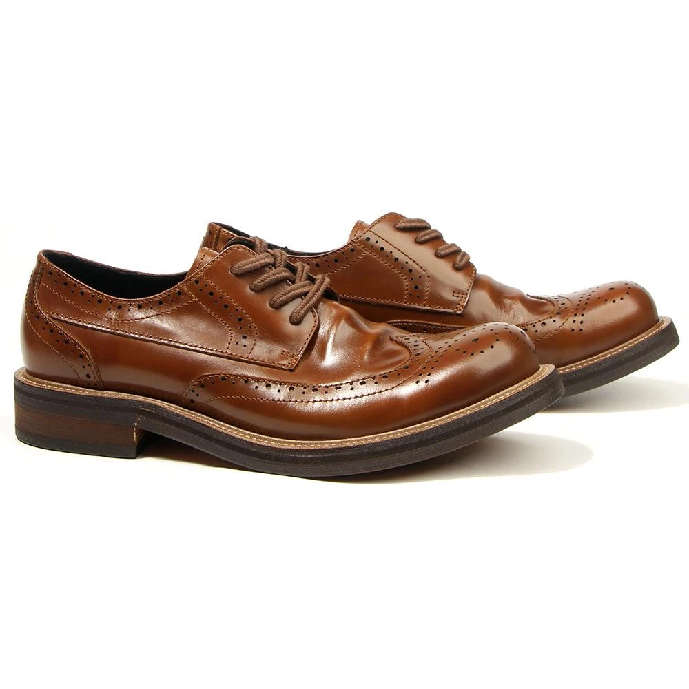 男士休闲真皮鞋商务男鞋婚鞋复古德比鞋高端马臀皮手工布洛克雕花