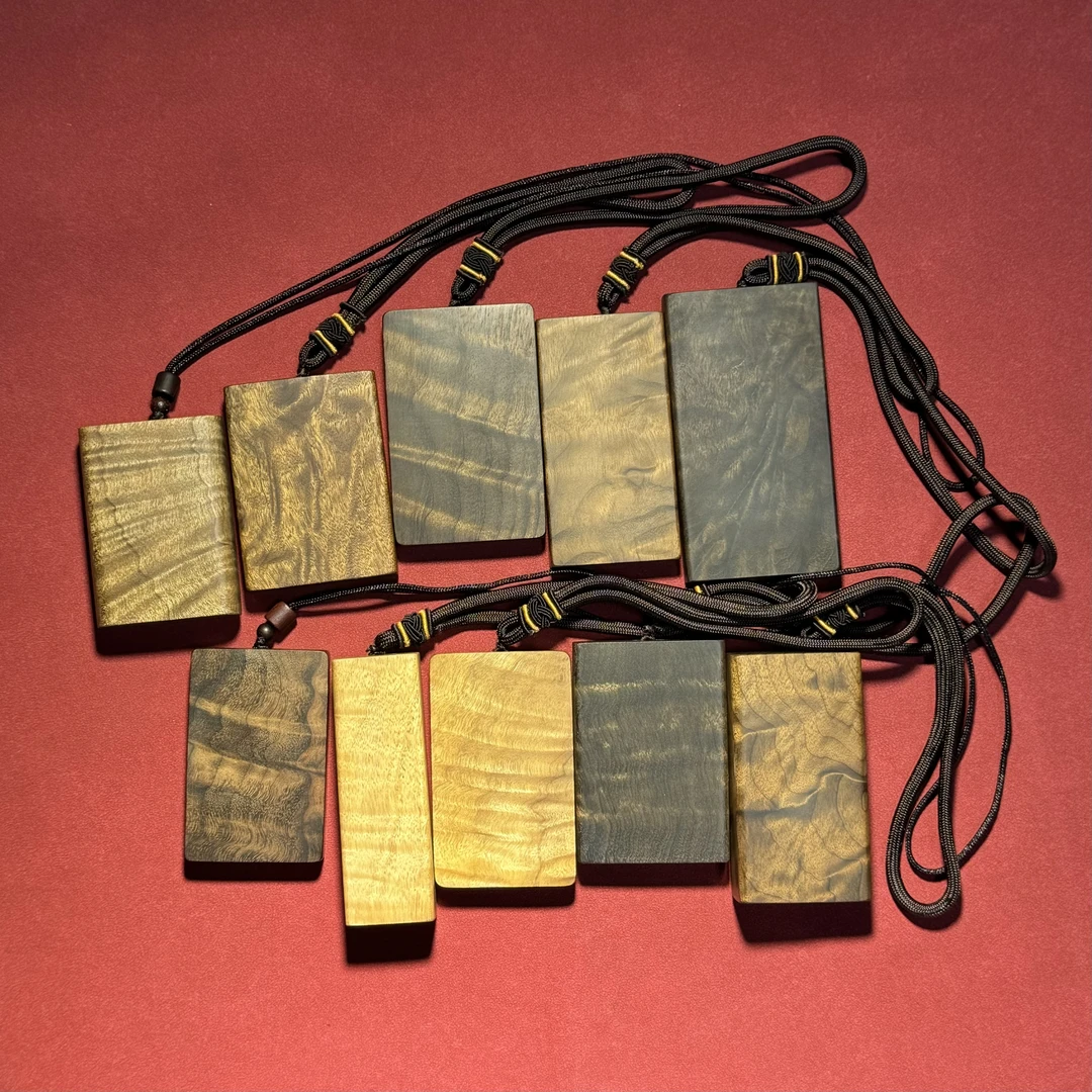 【小浩专属】金丝楠满花无事牌（花纹多样性发其一）