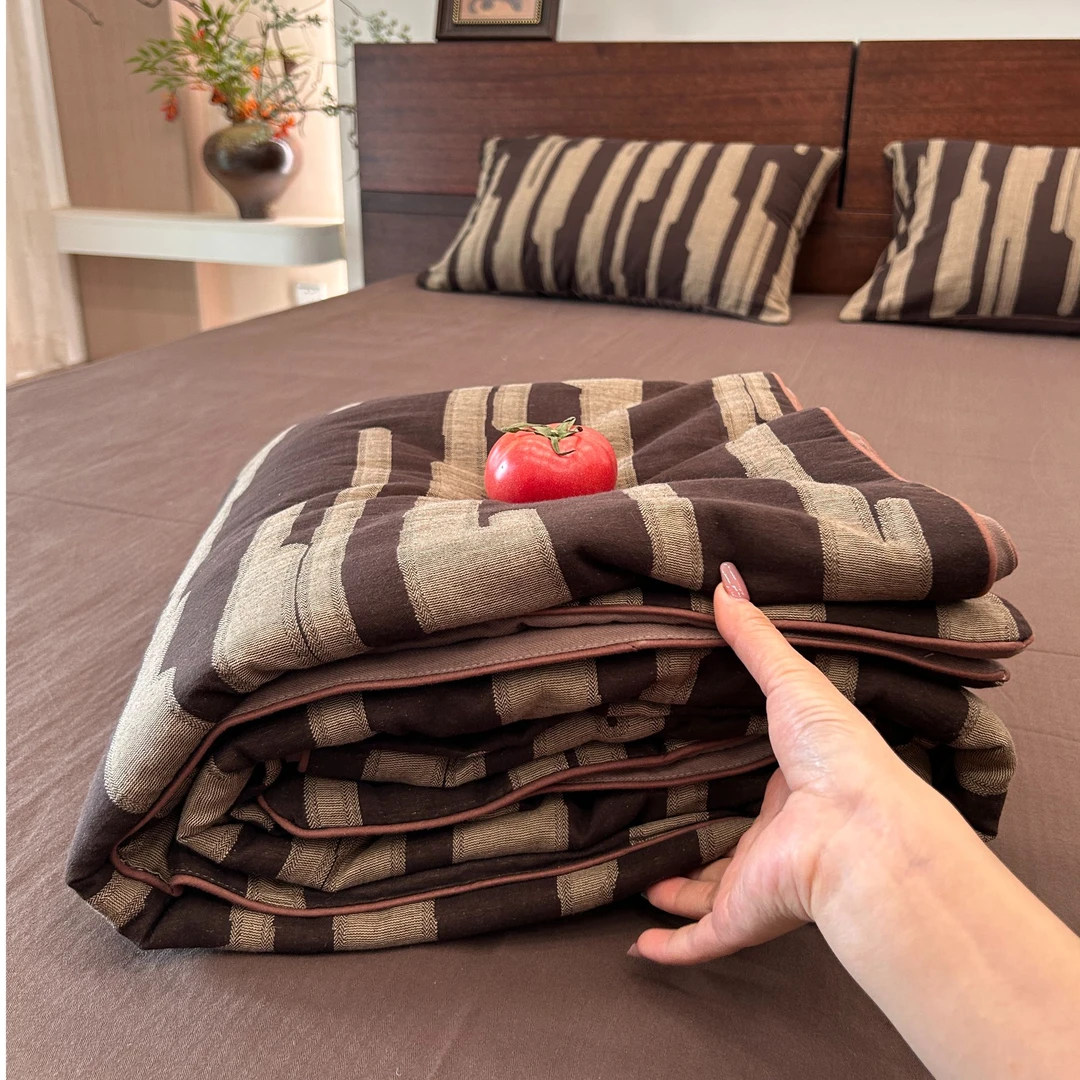 【FANCY 】中式侘寂风全棉双层纱嵌绳包边工艺夏凉被双人单人空调被