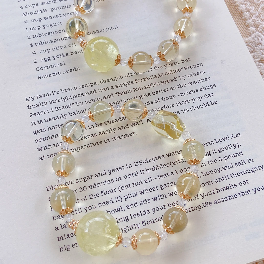 CA23【万贯】净体黄水晶设计款手串