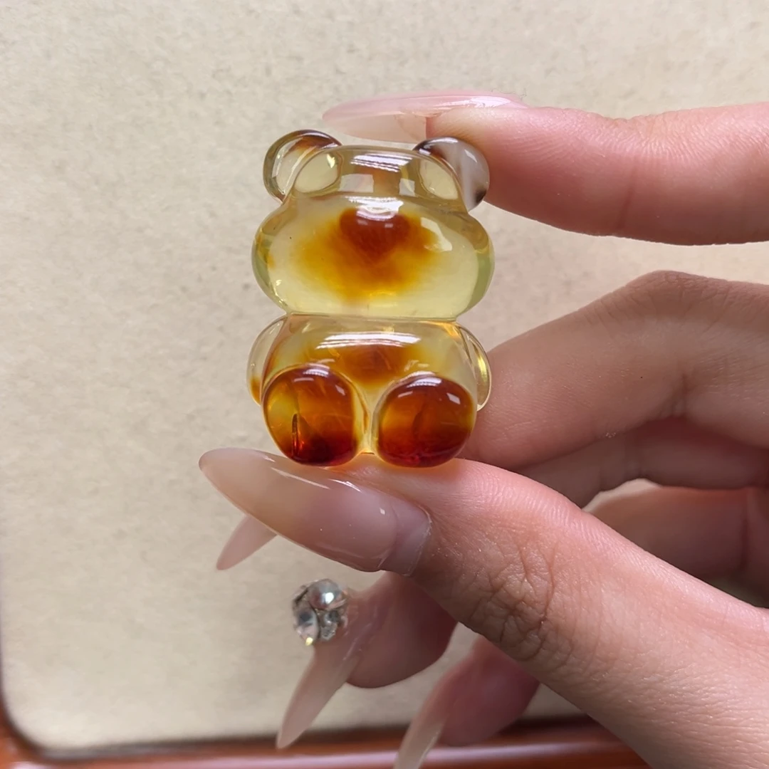 琥珀未镶嵌裸石天然琥珀金珀熊可手串吊坠28克价9.6g