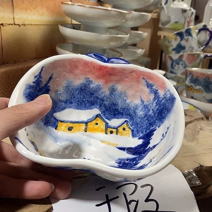 微瑕 景德镇手绘高温釉下彩