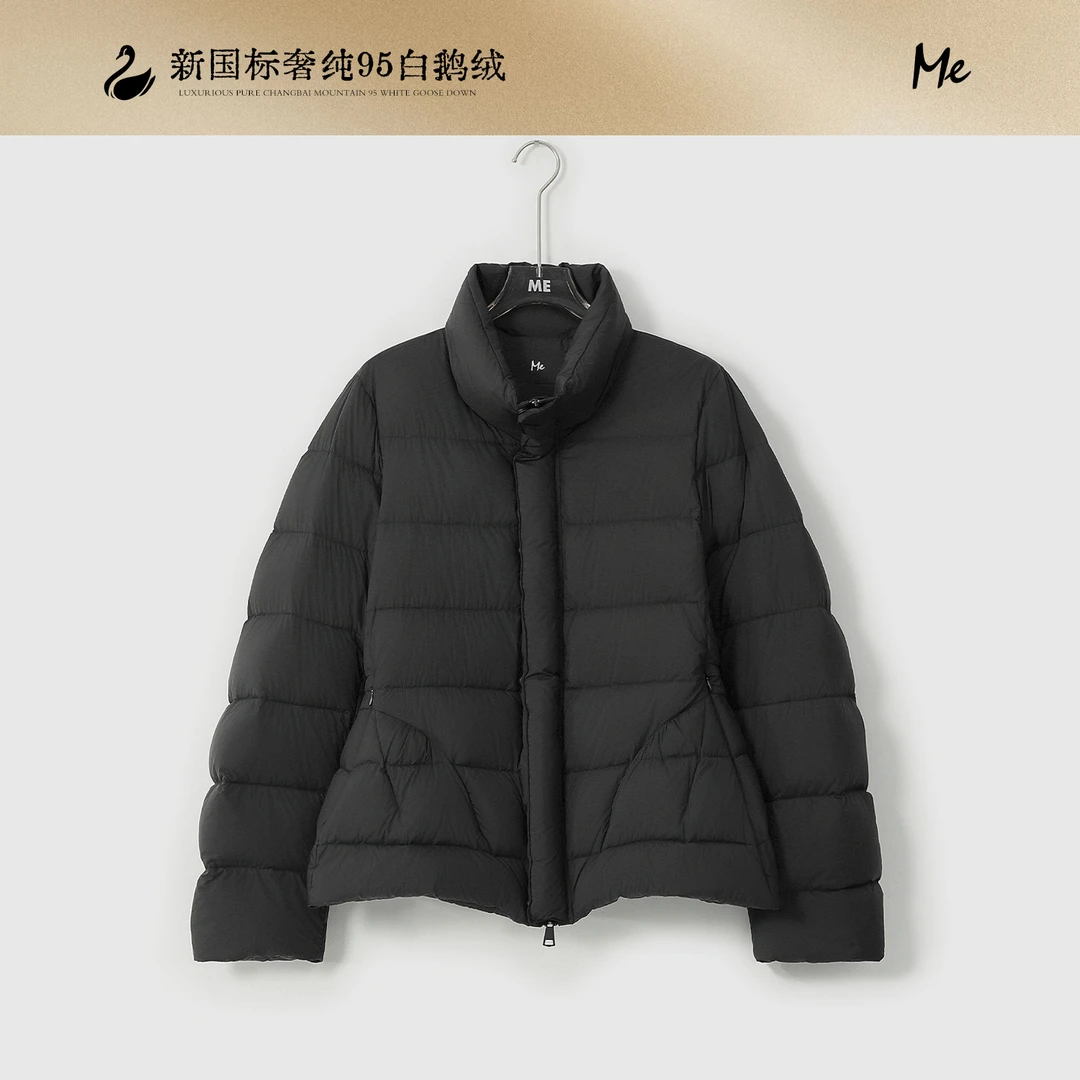 ME【黑沙漏羽绒服】95白鹅绒方块防线时尚百搭保暖羽绒服MESA2512